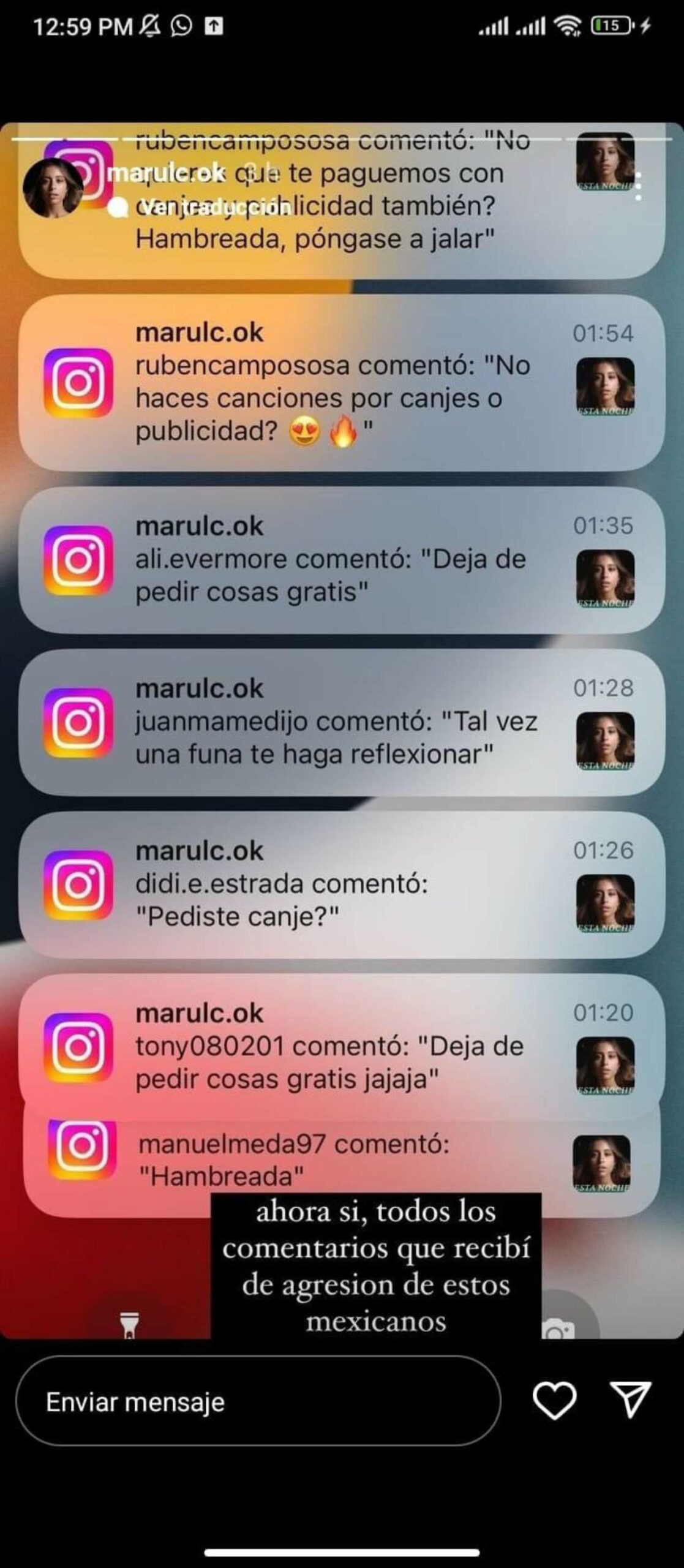 Influencer mexicana pide cosas gratis critican