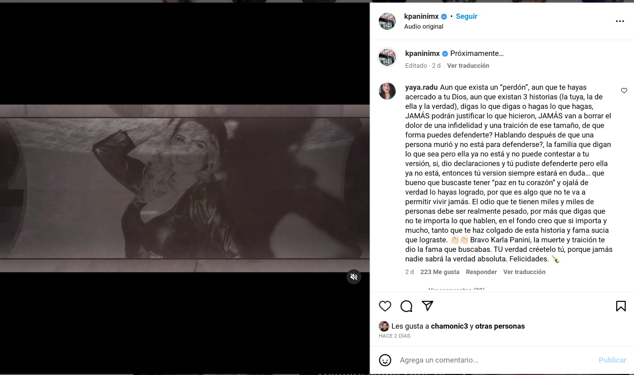 Karla Panini documental versión infidelidad