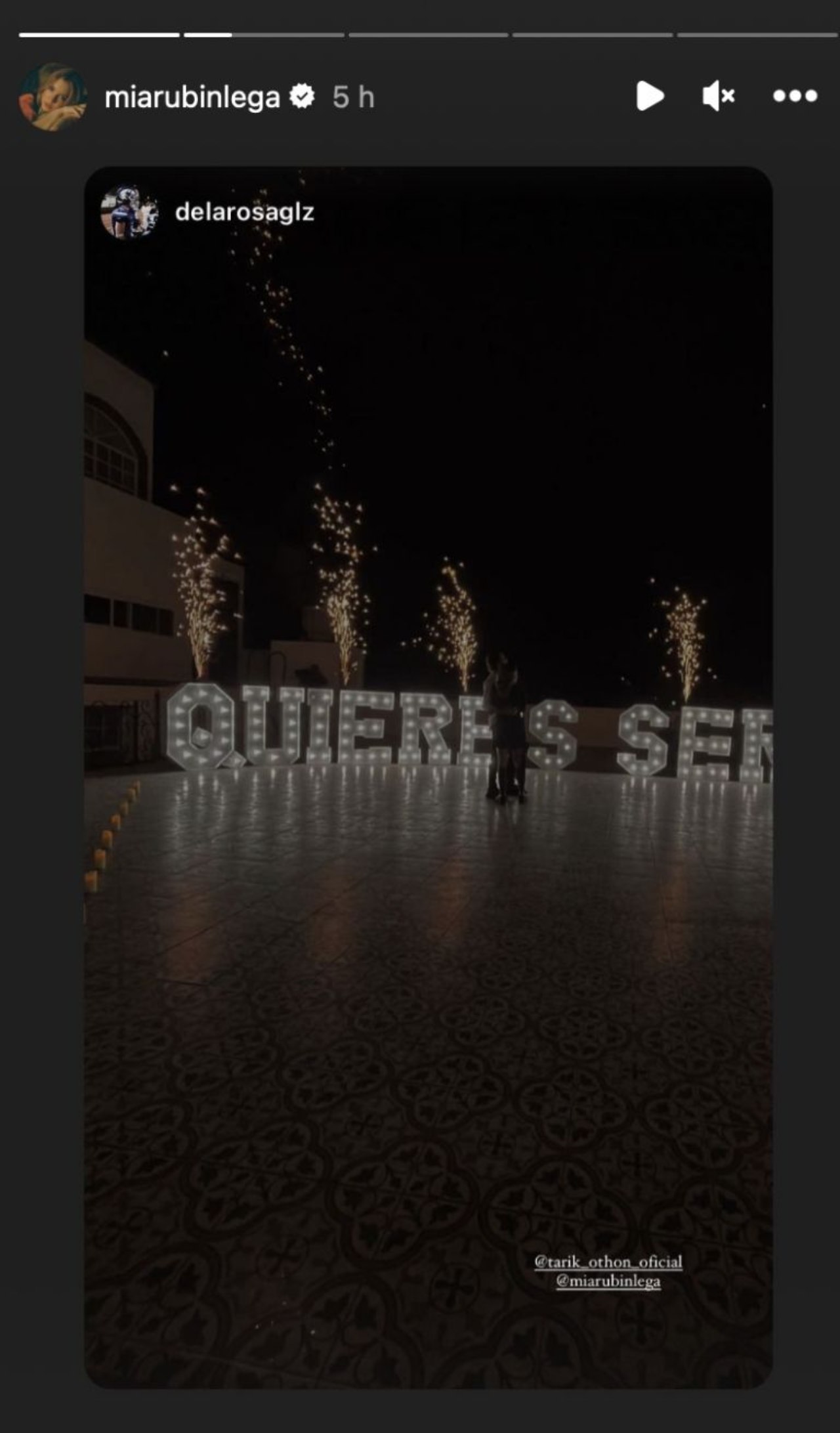 Mia Rubin novio torero propuesta luces