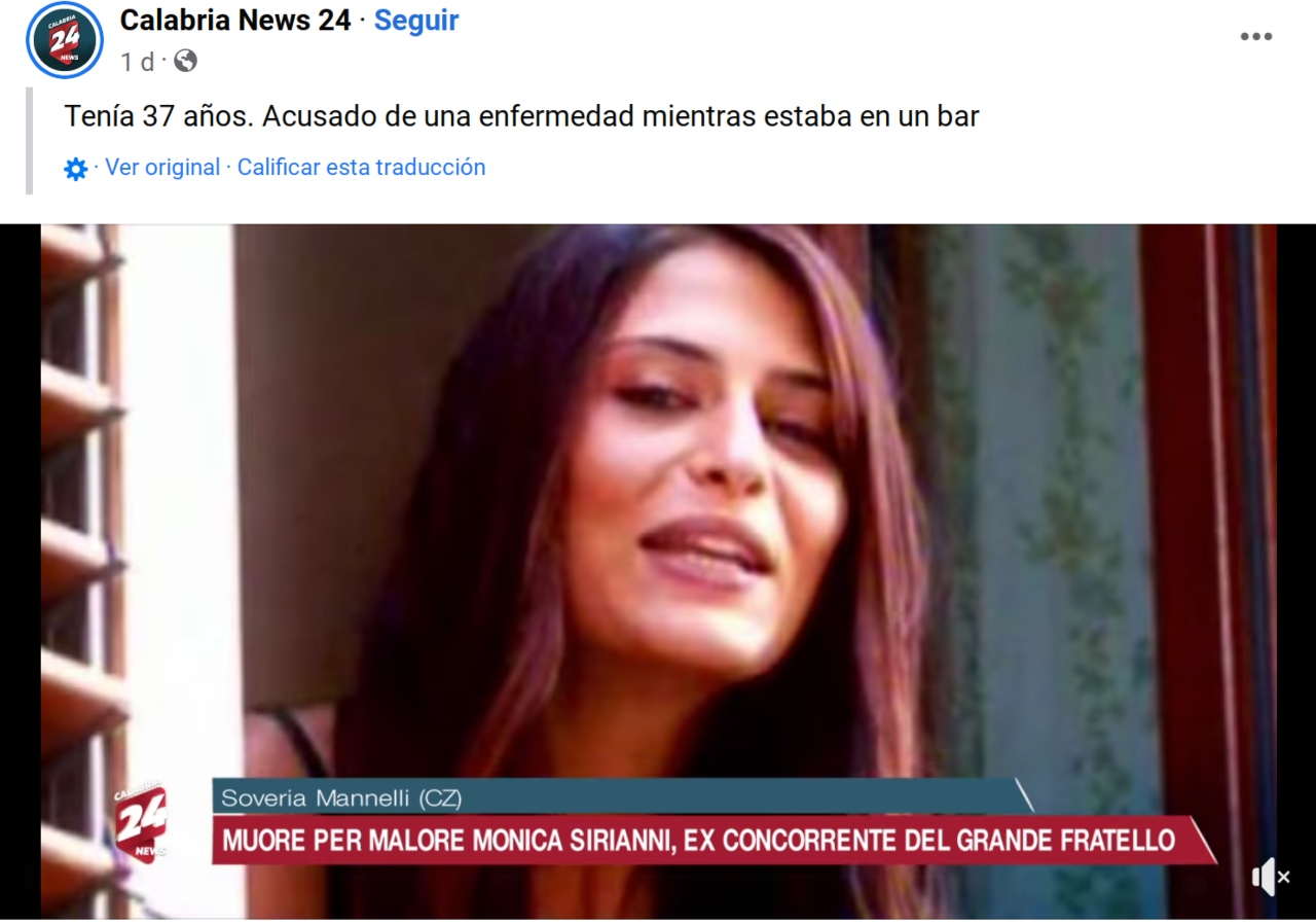 ex concursante Big Brother infarto