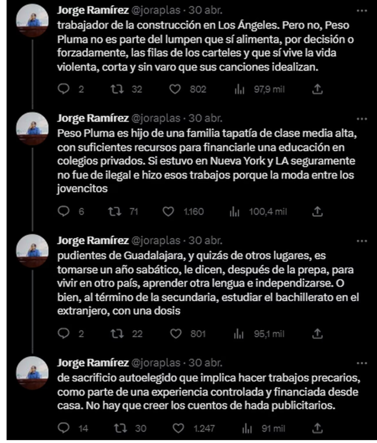 Profesor sociología Peso Pluma