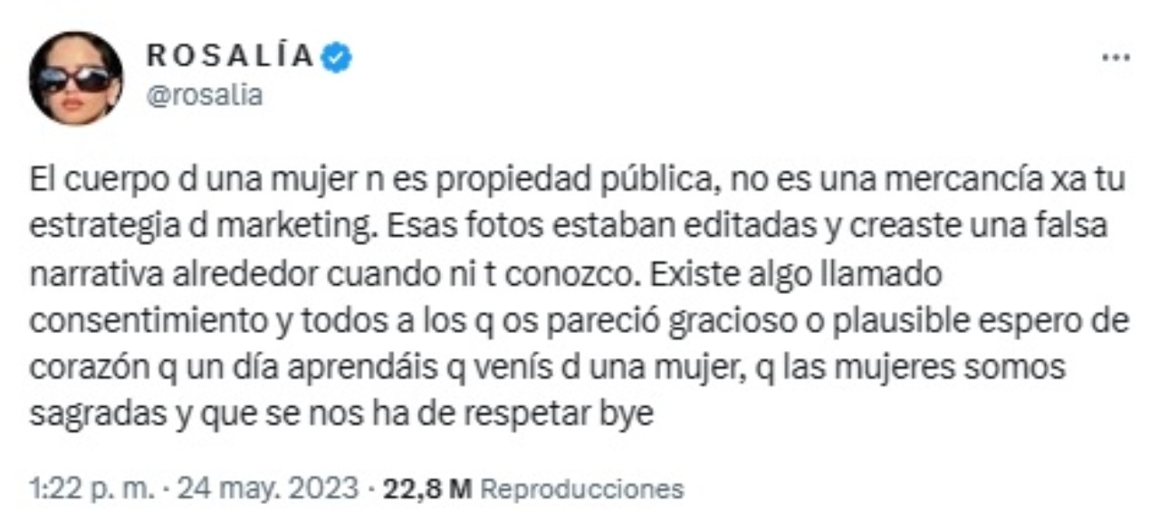 Rosalía responde a sus fotos publicadas