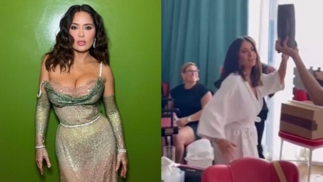 Salma Hayek aparece bailando bata accidente