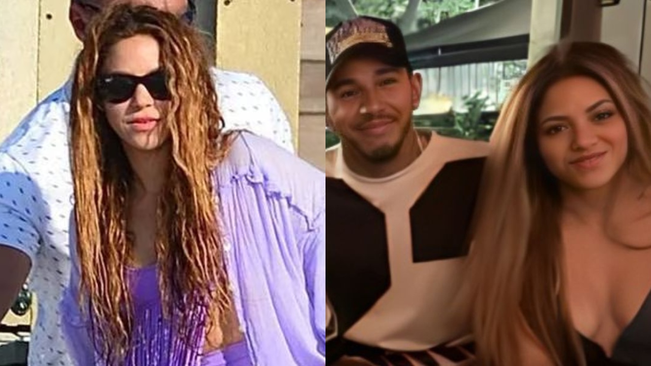 Shakira y Hamilton besan en pÃºblico