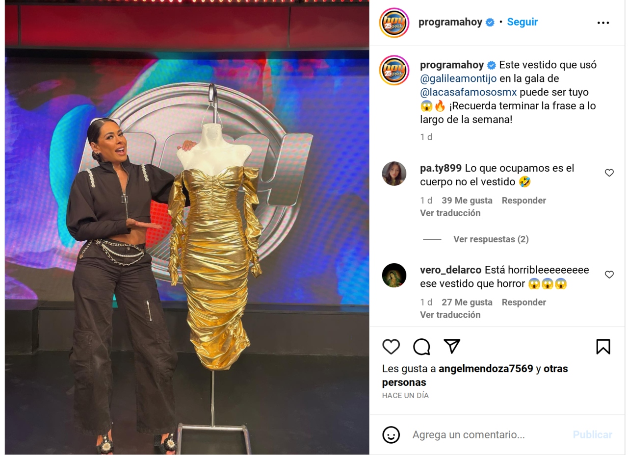 Galilea Montijo vestido