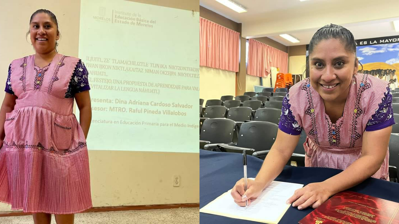Mujer se graduó de licenciatura con tesis escrita en náhuatl