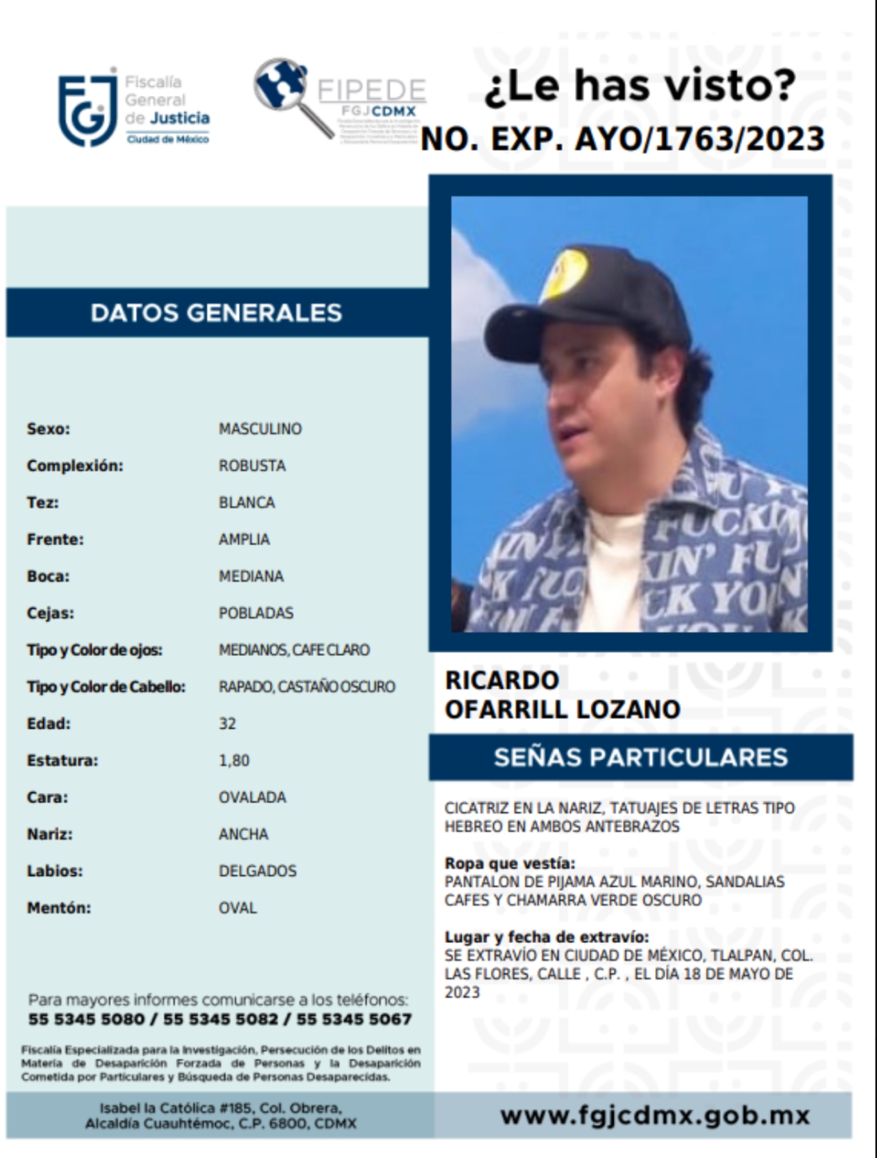 Ricardo O’Farrill desaparecido