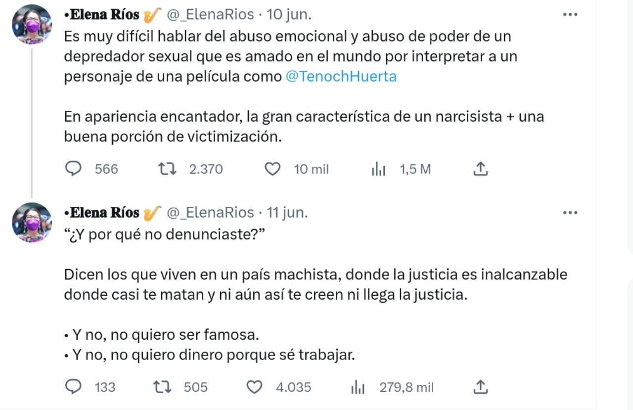 María Elena Ríos Tenoch Huerta