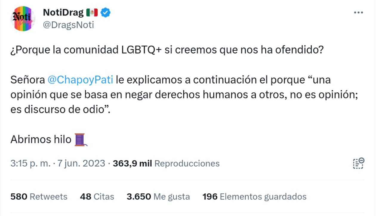 comunidad explota Pati Chapoy Yuri