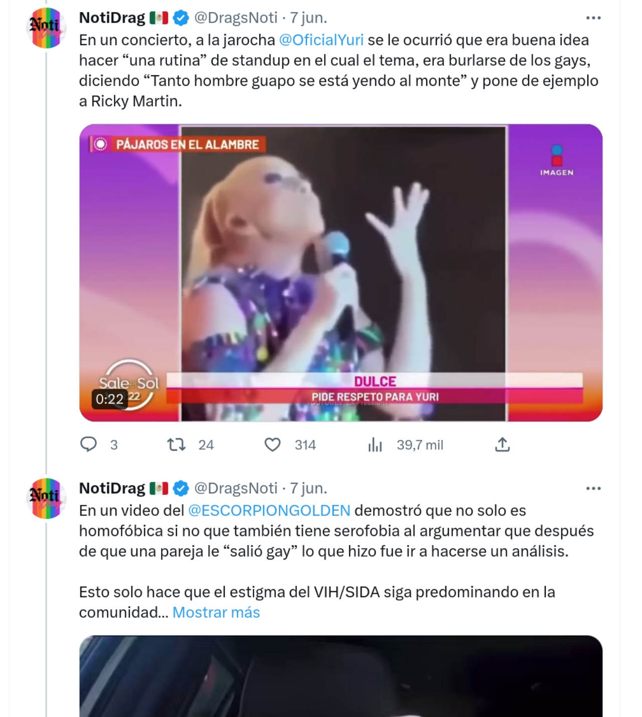 comunidad explota Pati Chapoy Yuri