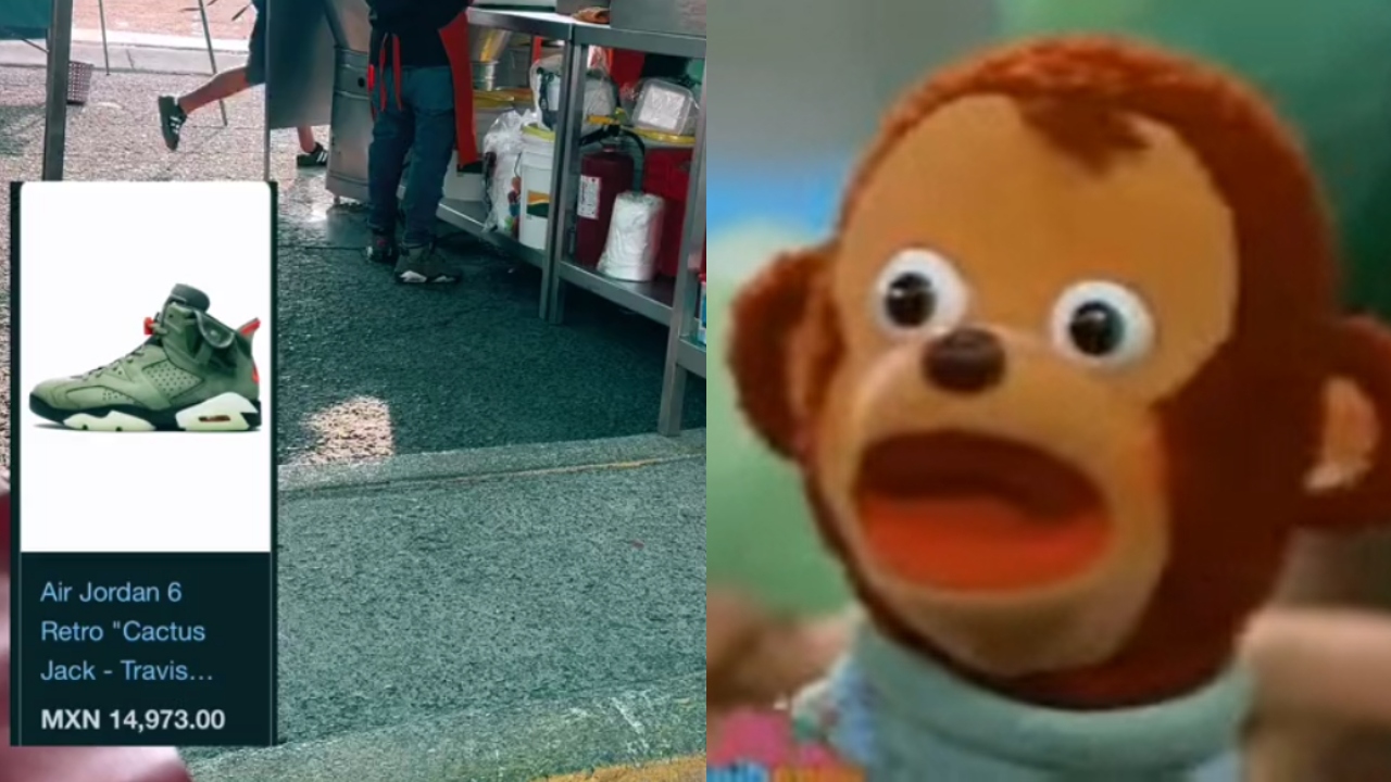 Vendedor de carnitas tenis