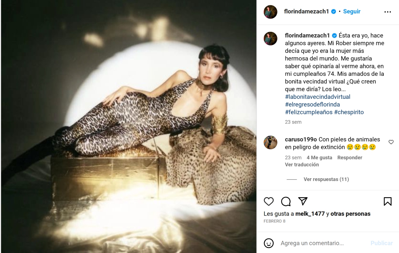 florinda meza comparte foto de joven