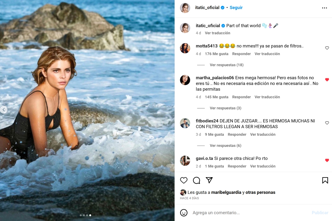 Itatí Cantoral foto filtros