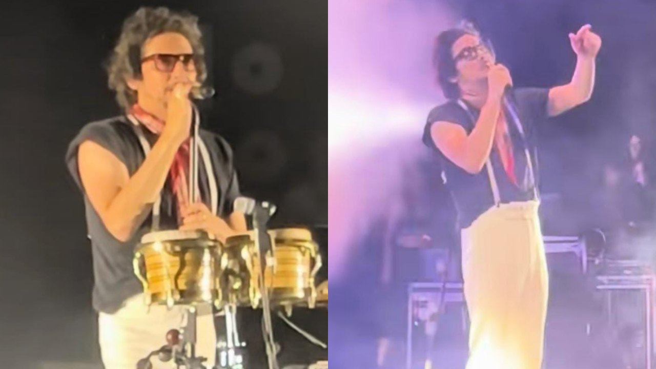 LeÃ³n Larregui hace extraÃ±o sonido en pleno concierto