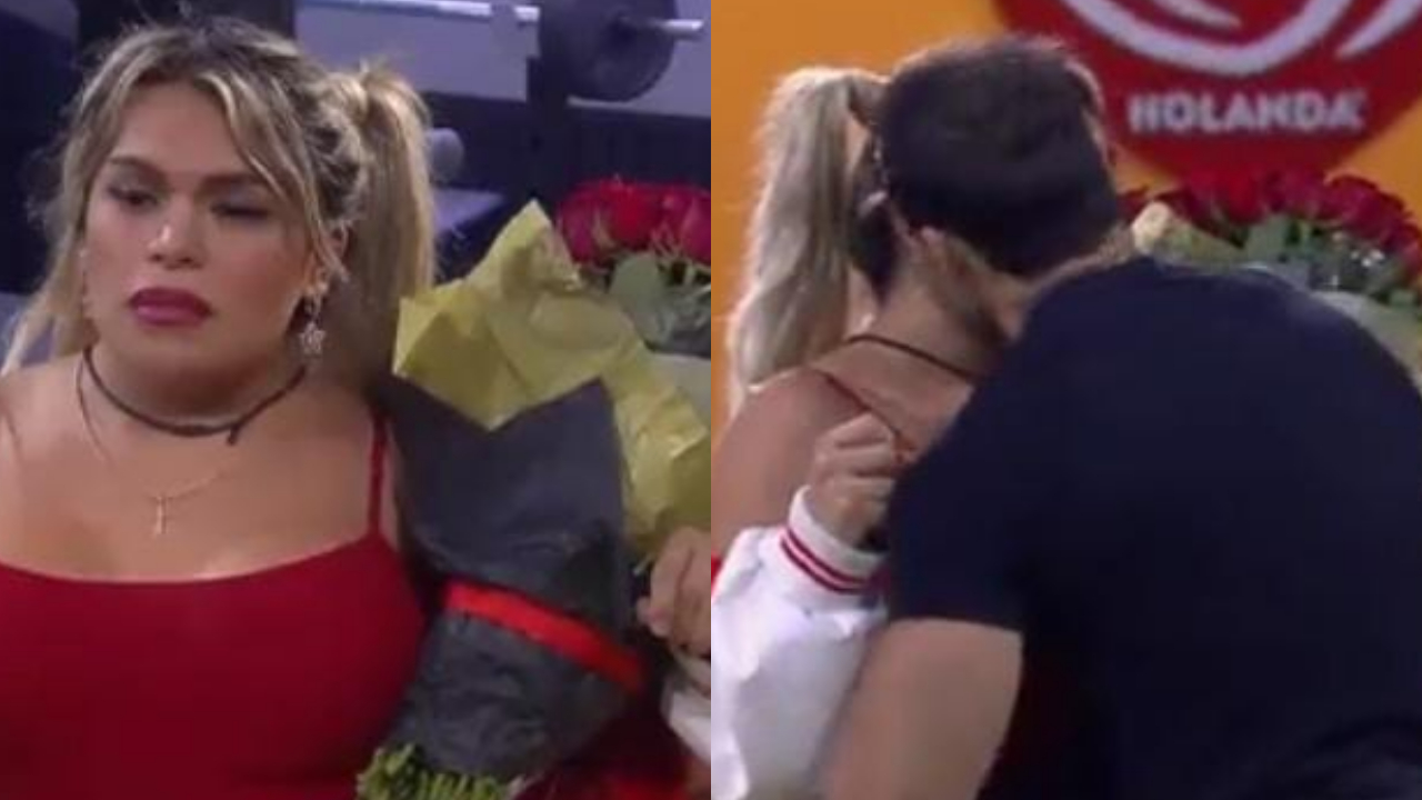 Marlon Colmenarez entra a LCDLF con ramo de rosas y sorprende a Wendy: “te amo con mi vida”