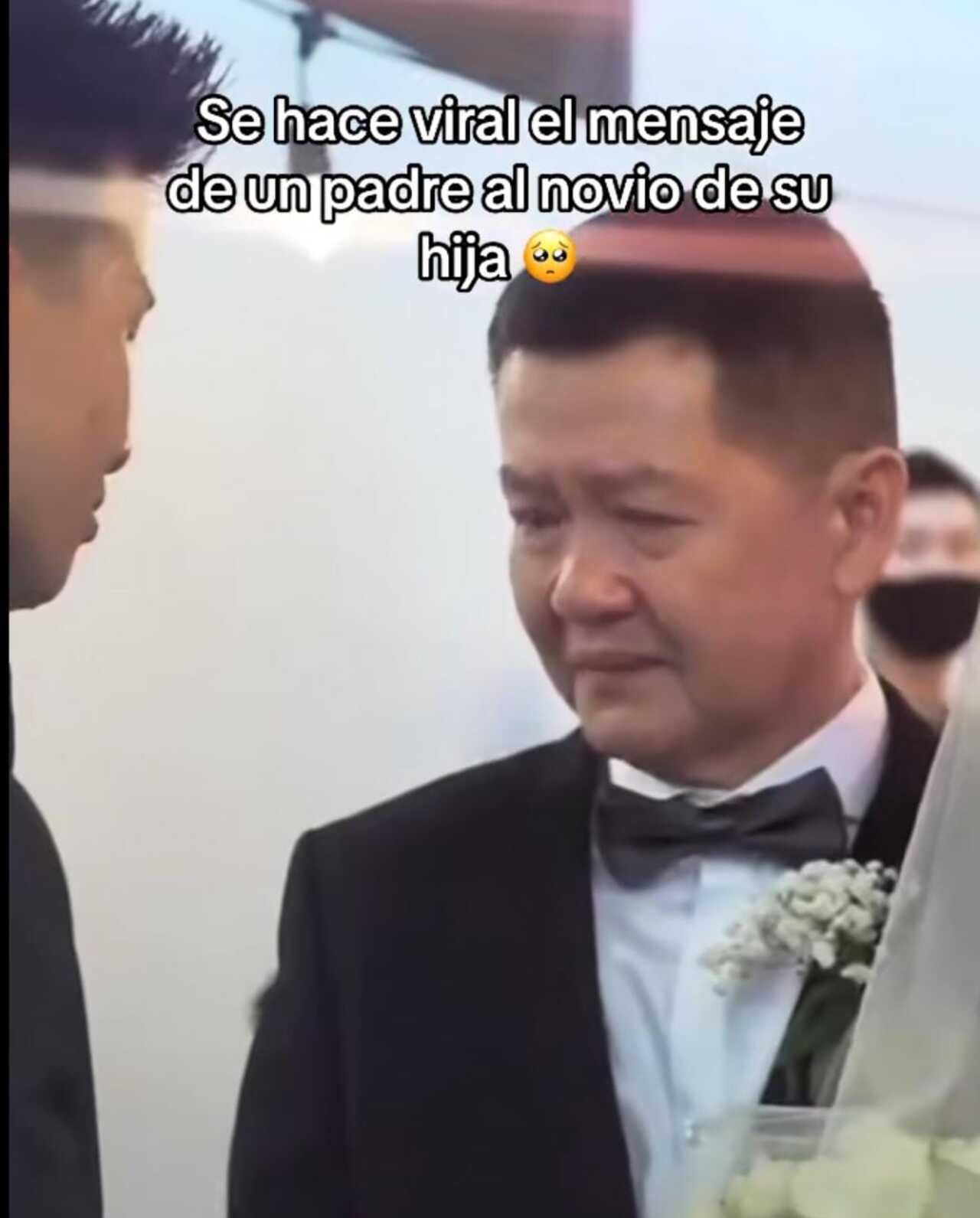 Padre pide a novio no lastimar a su hija en plena boda