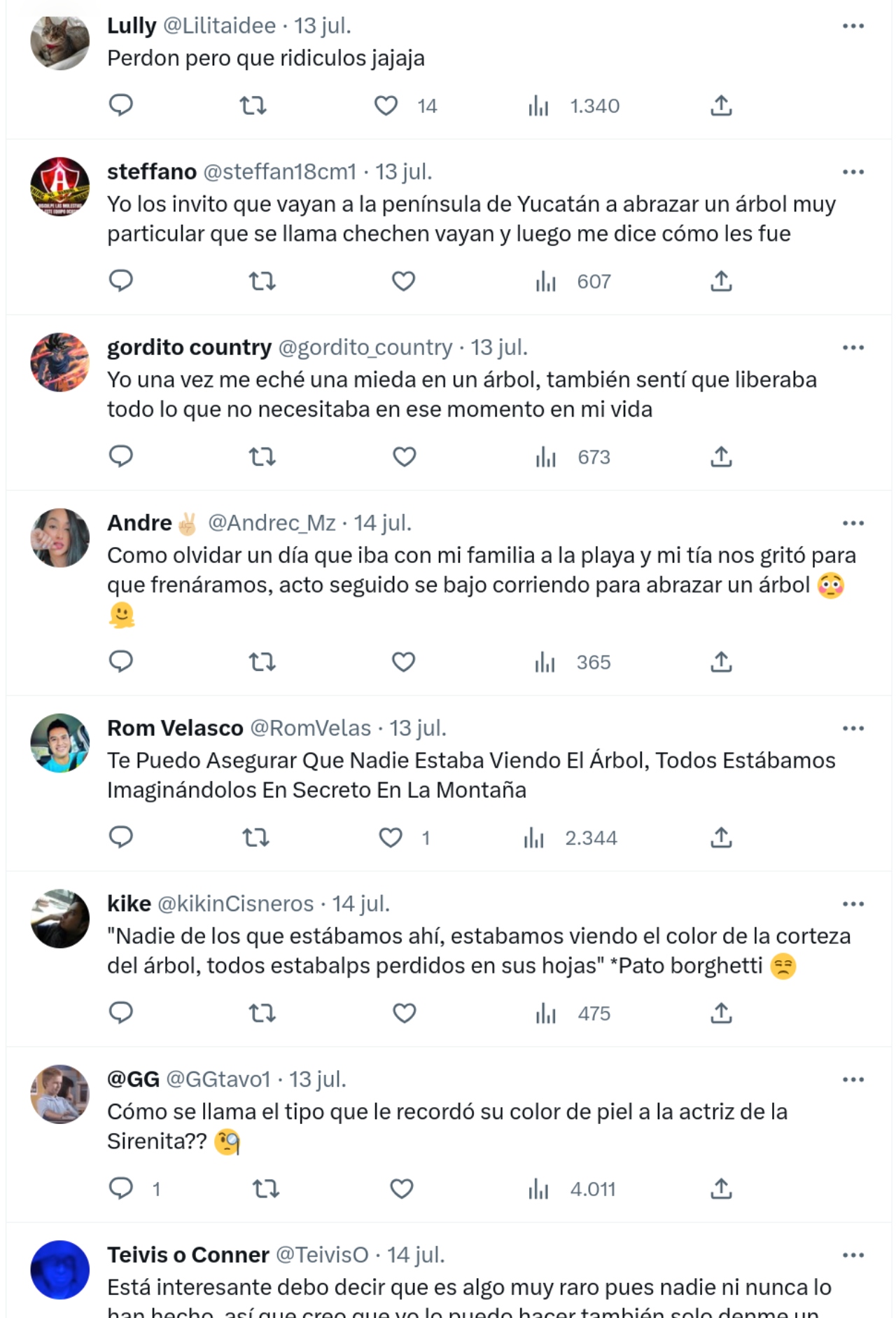 Conductores VLA abrazan árboles