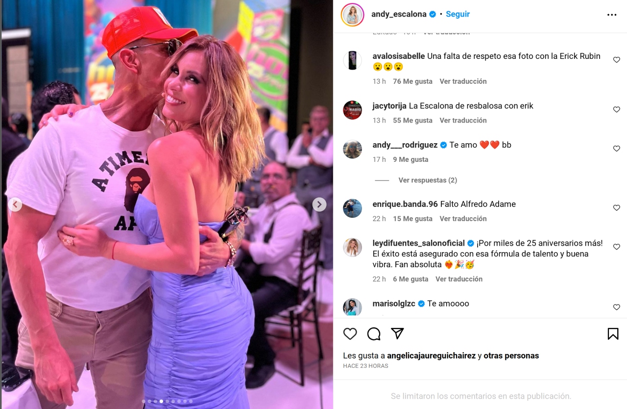 Erik RubÃ­n besando amiga de Andrea Legarreta