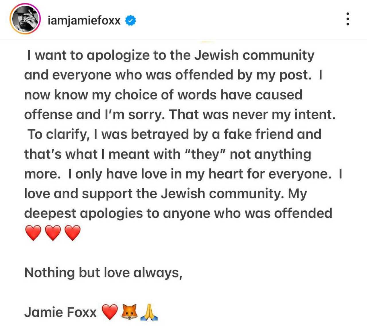 Jamie Foxx comparte frase sobre Jesús y usuarios los tachan de 'antisemita'