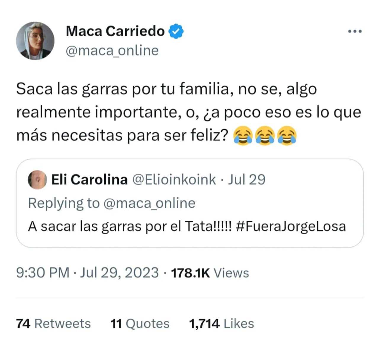 Maca Carriedo se burla de fans de La Casa de los Famosos: “es de idiotas”