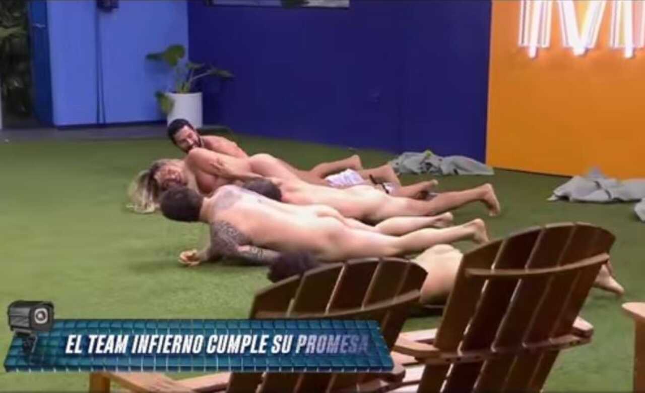 El verdadero rating: Team infierno cumple su promesa y se arrastran desnudos en el patio de LCDLF