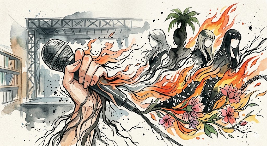 2NE1 historia girl crush ilustración sobre la historia de 2ne1 grupo de kpop